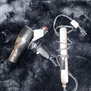 Revlon Black Hair Dryer and Flat Iron Set